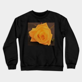 Macro of Yellow Rose Crewneck Sweatshirt